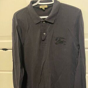 burberry blue navy long sleeves Polo shirt​